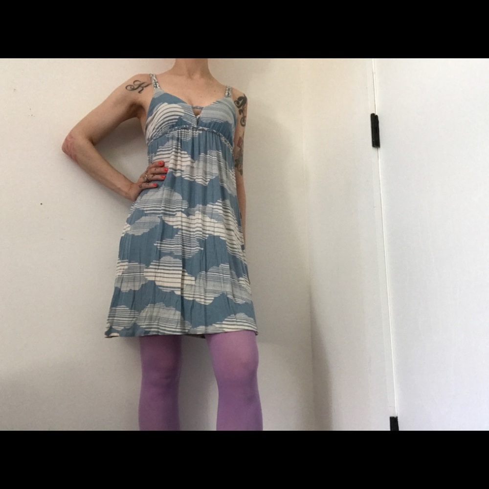 Lux Cloud Print Tank Dress